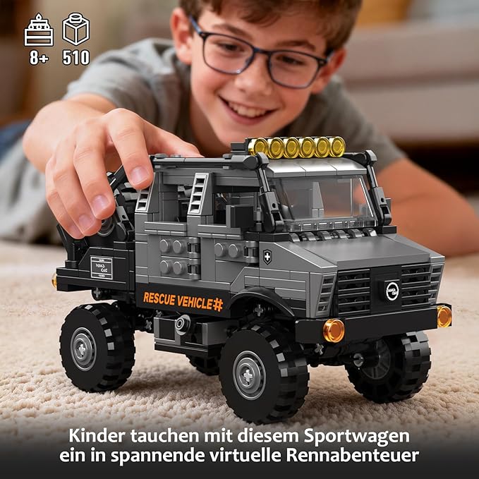 Mould King Pickup Truck Building Set MOC Off-Road Cars Model Kits for Adults/Teens 14+ Collectible Vehicle Gift for Birthdays and Fans (510+PCS)