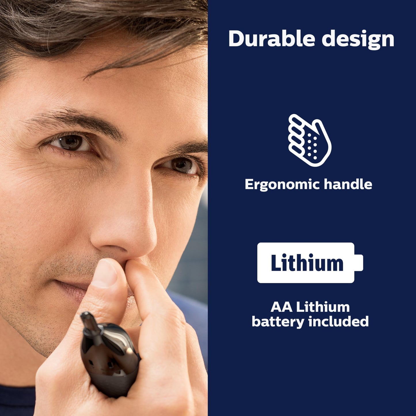 Philips Norelco Body Groomer 7000 Series, Men's Whole Body Groomer, Contour-Following 2D Flexing Head, Triple Protect Shave System & Intimate Body Hair Trimmer, 100% Showerproof, BG7480/50