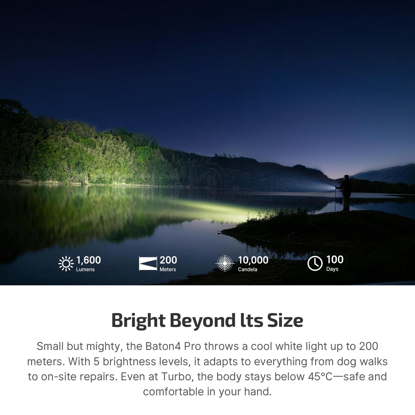 OLIGHT Baton4 Pro EDC Flashlight Rechargeable, 1600 Lumens Small Pocket LED Flash Light with Magnetic & USB-C Dual Charging and Tail Switch Bundle with I3T 2 200 LMS Compact Bright Handheld Lights