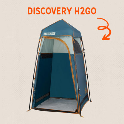 Kelty Discovery H2GO Privacy Shelter, Campsite Shower and Changing Shelter, Zippered Entry, Steel Pole Frame, Freestanding (Iceberg Green)