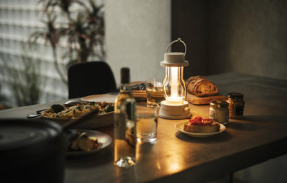 BALMUDA The Lantern | Rechargeable LED Lantern | 3 Light Modes: Candle, Amber, & Warm White | Battery Operated | Lightweight | Water-Resistant | US Version | White
