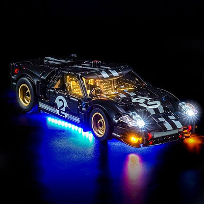 Upgraded Led Light Kit Compatible with Lego 1966 Ford GT40 MKII Race Car Building Set Lights Decoration Compatible with Lego 42223 Best Gifts for Adults (Model Not Included)