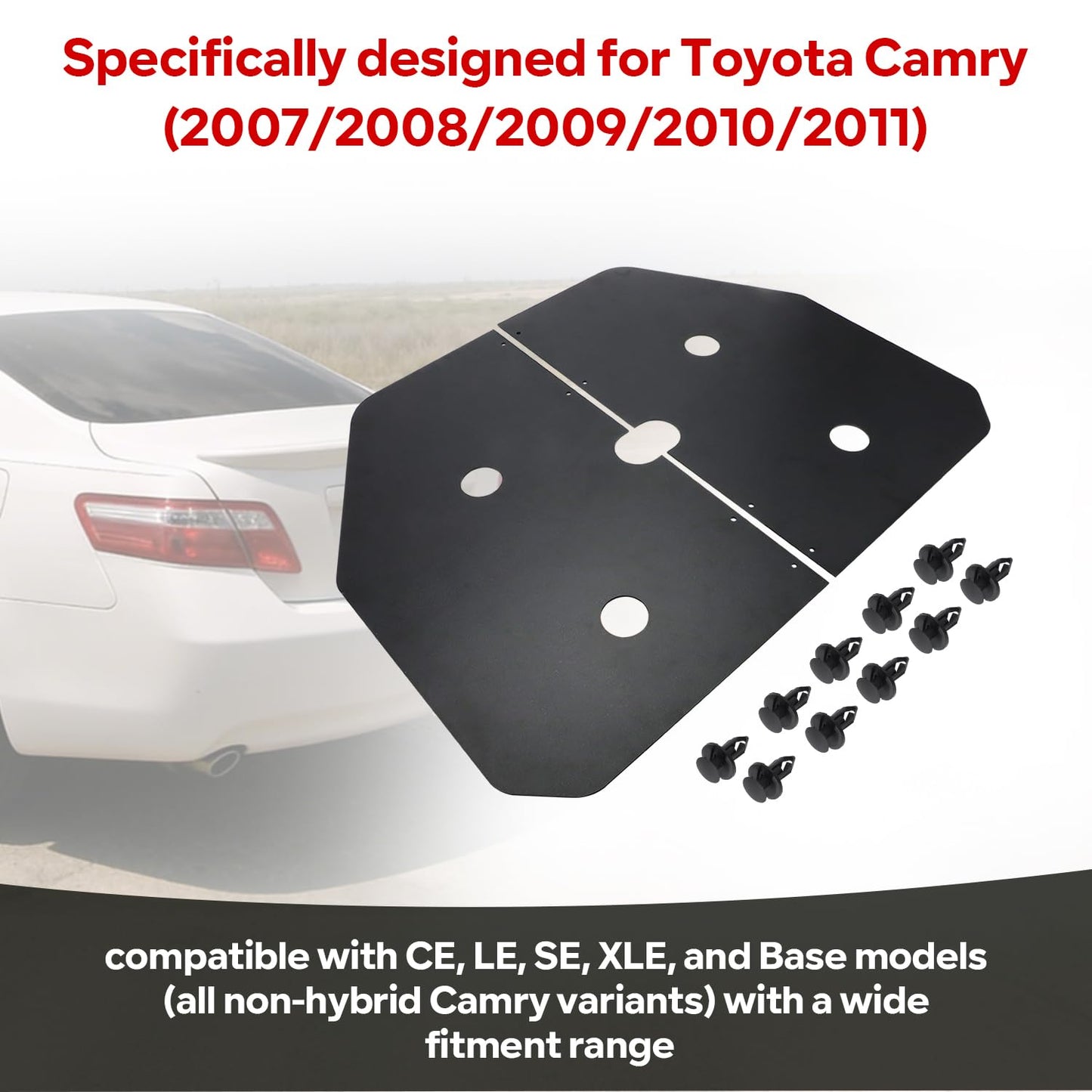 Spare Tire Trunk Cover Replacement for Toyota Camry 2007 2008 2009 2010 2011 - Durable ABS Precision Fit for CE/LE/SE/XLE/Base（Non-Hybrid）- Replace Part 99610