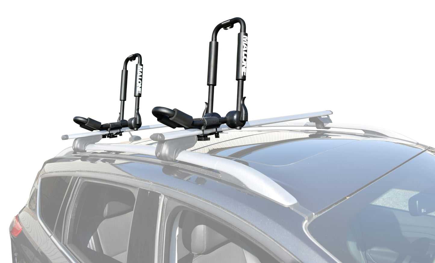 Malone Foldaway-J™ Kayak Rack Carrier, Single, Universal Fit, Tool Free Install, 75 lb Capacity, Limited, USA (MPG132)
