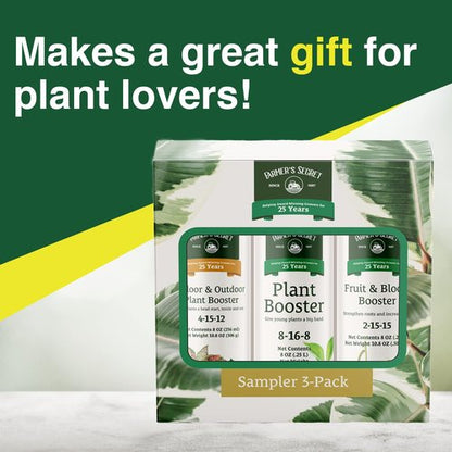 Farmer’s Secret - All-in-One Plant Booster Set | 3 Bottles of Indoor, Outdoor & Fruit Boosters (8 Oz Each)