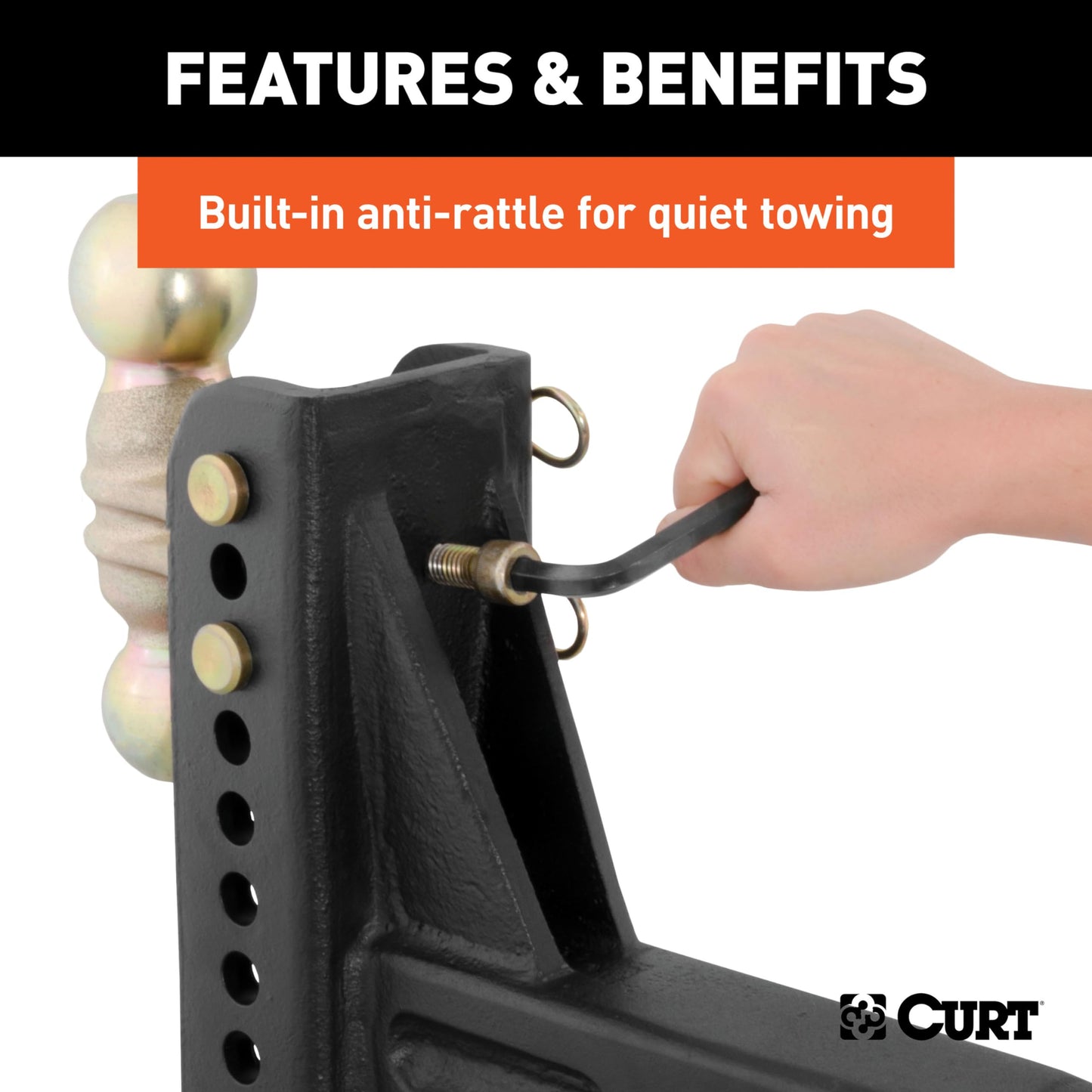 Curt 45902 Adjustable Channel-Mount Ball Mount