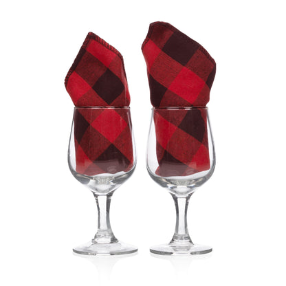 PICNIC TIME Somerset Deluxe Picnic Basket with Picnic Blanket, Soft Cooler and Wine Bag - Picnic Set 2 - Romantic Picnic Wine Basket, (Red & Black Buffalo Plaid Pattern)