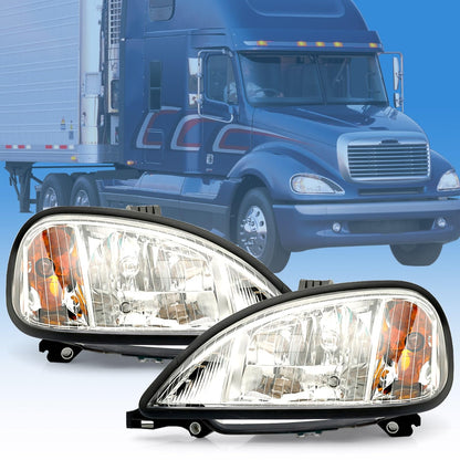YUANJUFITT 2pcs Headlights for Freightliner Columbia 2004-2017 Waterproof Headlight Assembly Semi Truck Accessories Headlamp DOT SAE Approved Driver Passenger Side(A Pair)