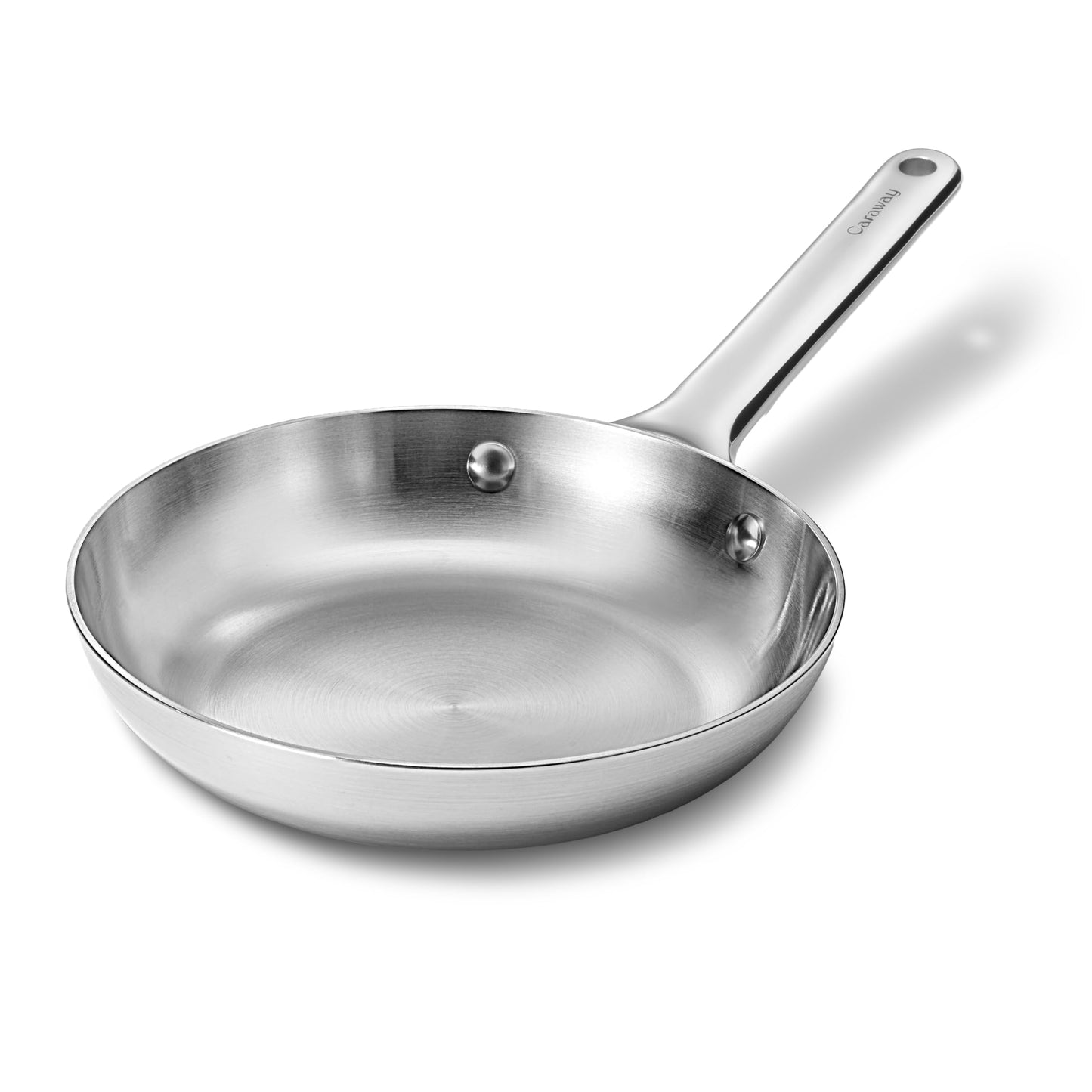 Caraway Stainless Steel Mini Fry Pan - 8 Inch Stainless Steel Frying Pan – Oven Safe & Compatible with All Stovetops – Non Toxic, PTFE & PFOA Free