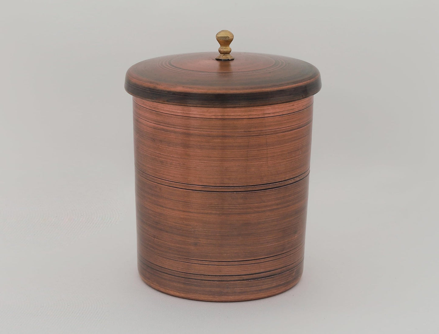 Handcrafted Copper Kitchen Canisters Set of 3 - Antique Finish Storage Containers with Lids - Rustic Decorative Jars for Coffee, Tea, Sugar, Spices