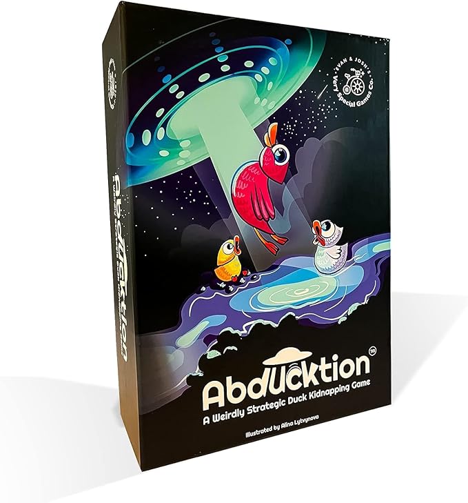 Abducktion - Bundle Base + IntergalacDuck Research Expansion Combo Pack 25-30 Minutes Ages 12+ A weirdly Strategic Duck Kidnapping Game a UFO and Mind-Bending Shape-Finding Logic!