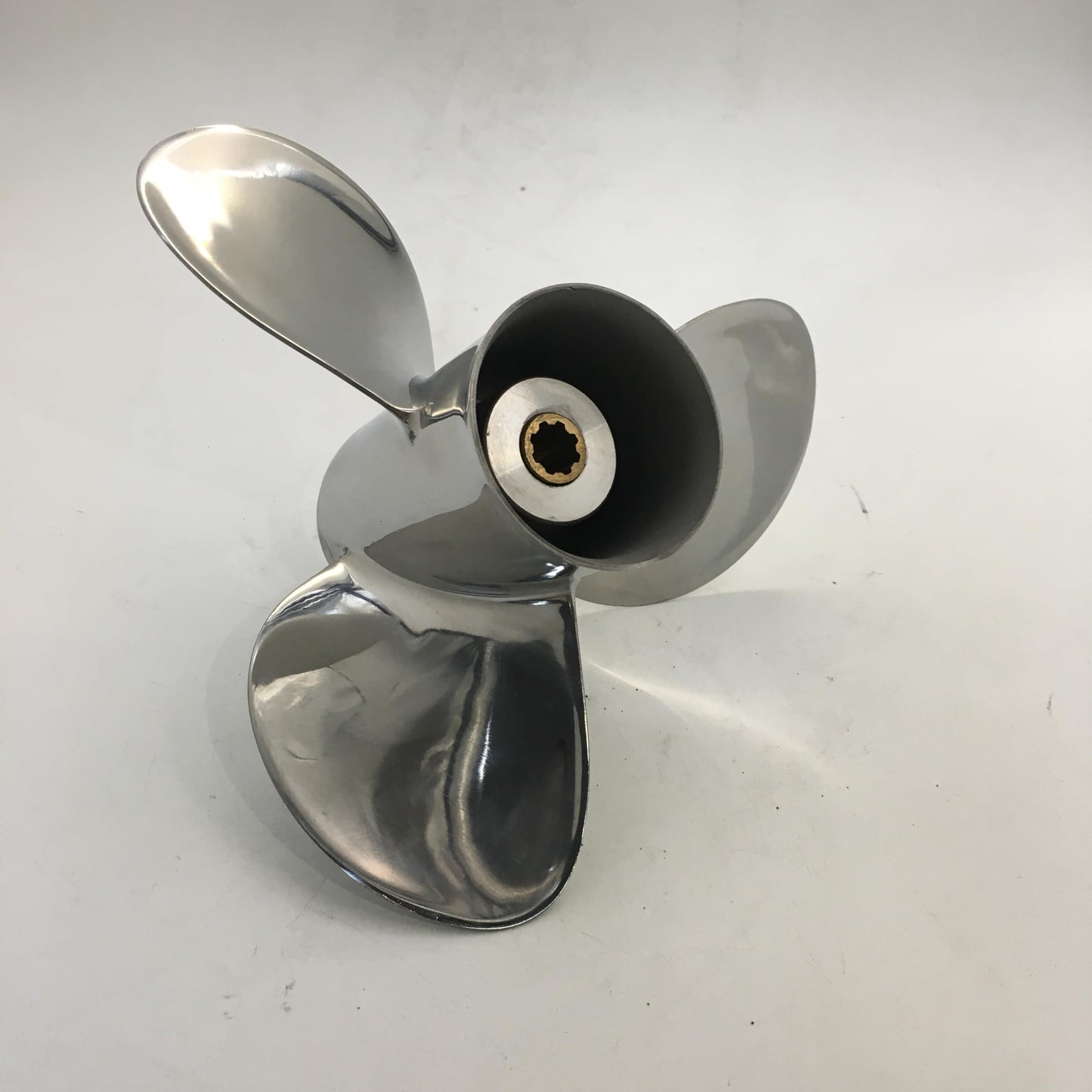 BARDOVEN 8-20HP 9-1/4x11 Stainless Steel Propeller 8 Tooth SS Prop Fit for Honda Outboard Motor, HIGH POLISHED SILVER