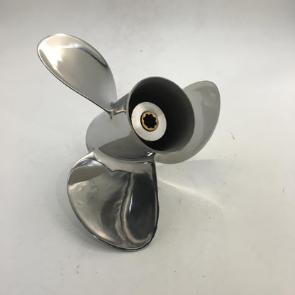 BARDOVEN 8-20HP 9-1/4x11 Stainless Steel Propeller 8 Tooth SS Prop Fit for Honda Outboard Motor, HIGH POLISHED SILVER