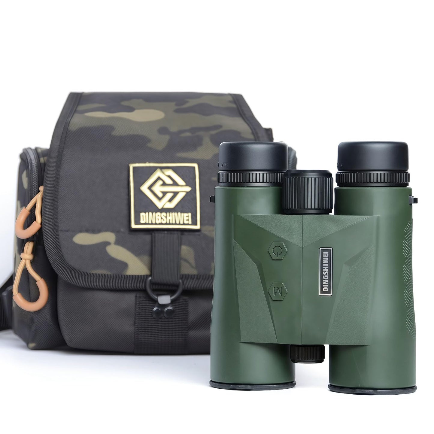 DINGSHIWEI Rangefinder Binoculars for Hunting, 1968 Yards Laser Rangefinder, 10x42 HD Optics, Fast 0.15s IP65 Waterproof ±0.5m for Golf, Bird Watching, Outdoor, Green