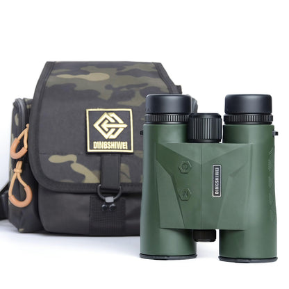 DINGSHIWEI Rangefinder Binoculars for Hunting, 1968 Yards Laser Rangefinder, 10x42 HD Optics, Fast 0.15s IP65 Waterproof ±0.5m for Golf, Bird Watching, Outdoor, Green