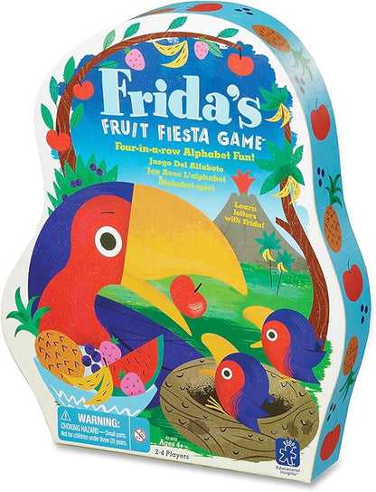 Educational Insights Frida's Fruit Fiesta - Toddler Board Games ABC Learning Toys for Kids Ages 3-5 Preschool Learning Activities Letter Matching Game Alphabet Bingo Classroom Games for Ages 4+