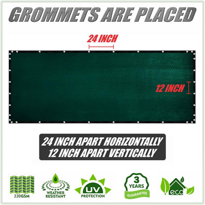 ColourTree Plus Fence Privacy Screen Mesh Cover, Commercial Grade 220 GSM,Heavy Duty Perfect for Outdoor Back Yard