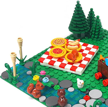 Universal Urban Camping Building Set Outdoor Forest Tent Adventure Toy Can Be Used to Build Tents Bonfires and Camping Compatible with Lego(Pc 204)