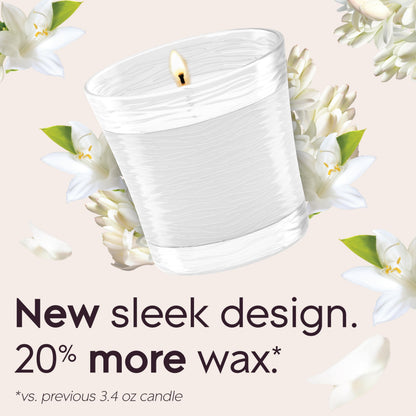 Glade 1-Wick Scented Candle Jar, Clean Linen, Air Freshener Infused with Essential Oils, 4.08 Oz