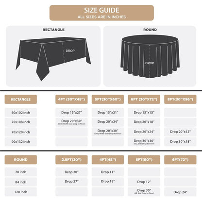Fitable 8 Pack Table Cloth Rectangle Table: Stain and Wrinkle Resistant Tablecloth Rectangular, Washable Polyester Tablecloths for Wedding Party Dining Banquet Event Catering(Black, 70x120 Inch)