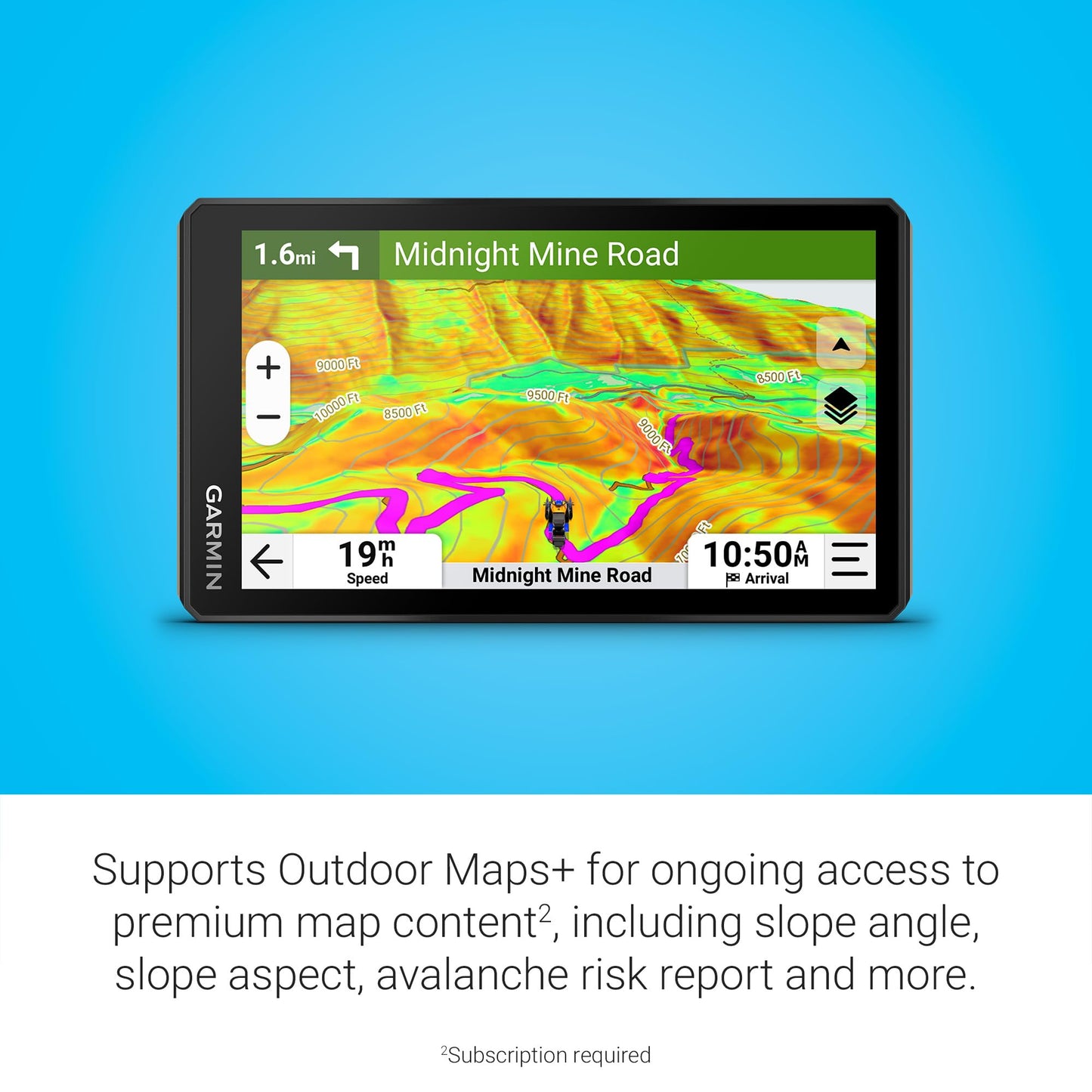 Garmin Tread® 2, Powersport Navigator, 6" Glove-Friendly Display, Built for Extreme Weather, Preloaded Mapping, Snowmobile Trails for U.S. and Canada