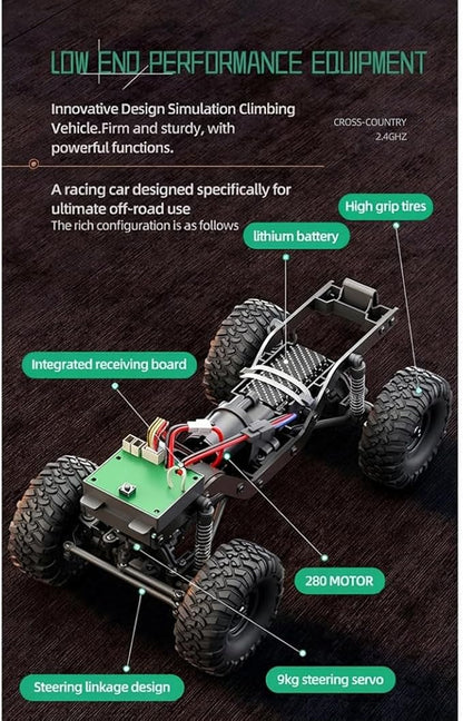 1/16 Scale Full-Proportional Pickup-Style RC Crawler (HB-R1610)