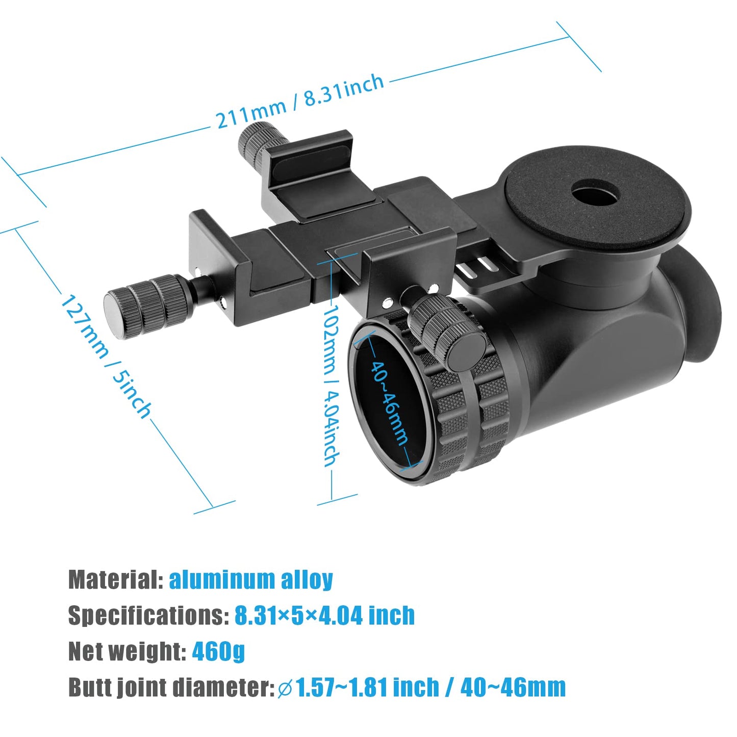 Forevercam Rifle Scope Phone Camera Mount Adapter for Smartphone Aluminum Rifle Scope Camera Mount for Smartphone