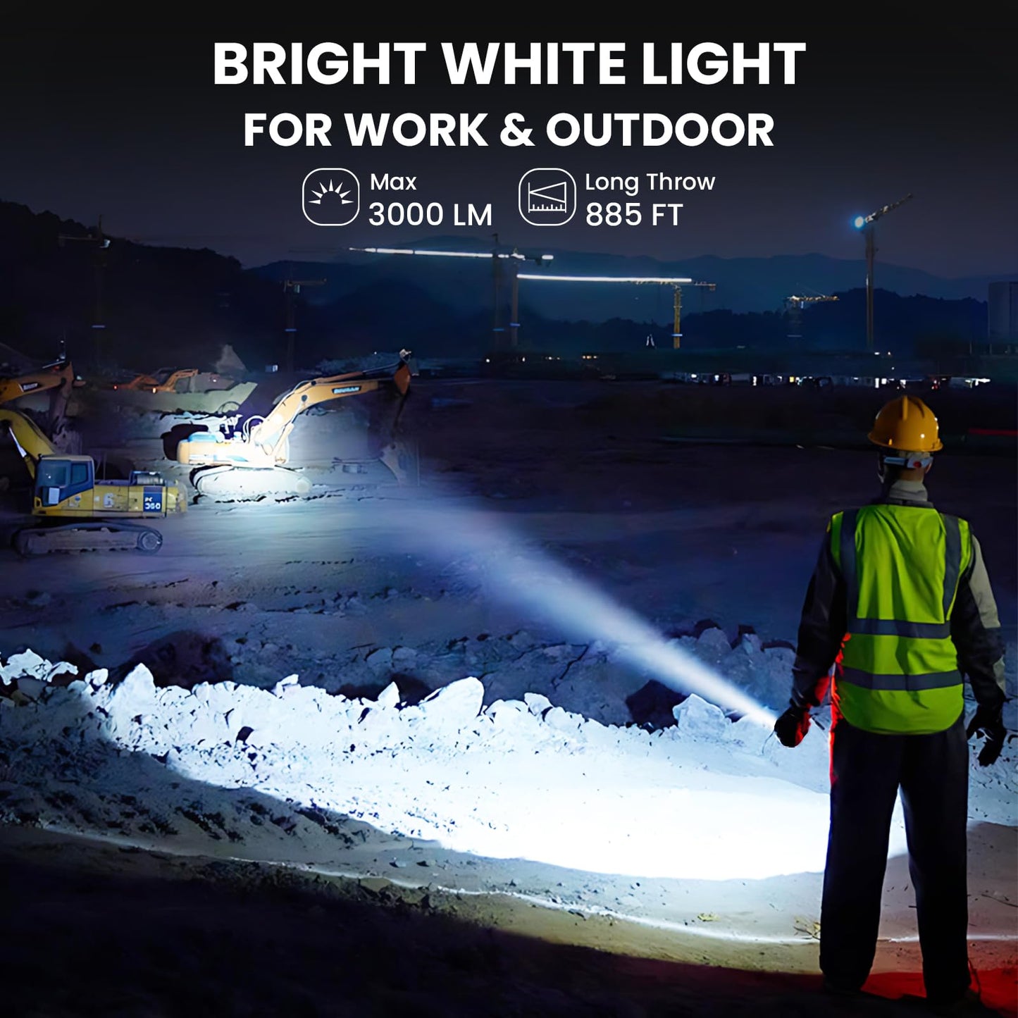 sofirn ST2 Multi-Light Rechargeable Flashlight, 3000 Lumens White Light with 660nm Red & 365nm UV, USB-C Charging, 90° Rotating Head, Magnetic Tail & Large Clip, IPX6 Waterproof for Work & Outdoor