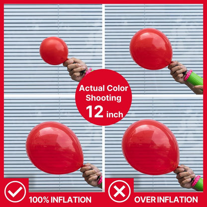 PartyWoo Red Balloons 50pcs 12 Inch Red Helium Balloons for Birthday Graduation Bachelorette Citizenship Firefighter Strawberry Anniversary Cherry Casino Movie Theme Party Decorations Red-Y57