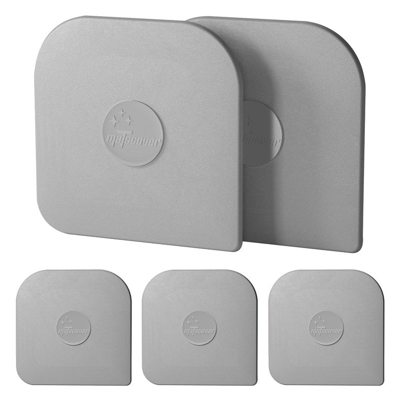 Pan Scraper, 5 Pcs Pot Scraper Plastic, Pot Scraper Non Scratch for Cast Iron, Pot and Pan Cleaning, Sturdy Scraper Kitchen Tool, Grey