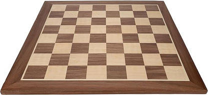 WE Games Classic Walnut Wooden Chess Board Only 11.875 inches Large Chess Board for Adults Wood Veneer Chessboard 1.25 inch Squares