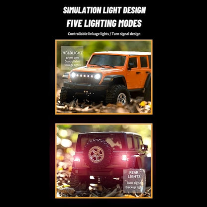 GoolRC RC Crawler 4WD RC Truck D870 RC Rock Crawler 1:18 Scale Remote Control Truck All Terrains Off Road Climbing Car 2.4GHz Electric Vehicle with LED Light for Adults Include 2 Batteries (Grey)