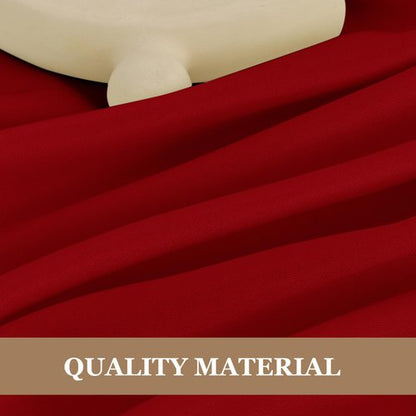 Fitable Red Rectangle Tablecloths for 6 Foot Tables, 6 Pack - 70 x 108 Inches - Stain Resistant and Washable Table Clothes, Polyester Fabric Table Covers for Wedding, Party, Banquet, Buffect