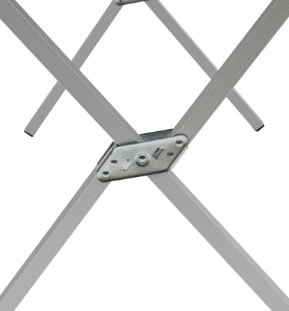 ALPS Mountaineering Folding Camping Table with Smooth Easy-to-Clean Roll Top and Sturdy and Lightweight Aluminum X Frame, Shoulder Carry Bag, Square, Silver - New