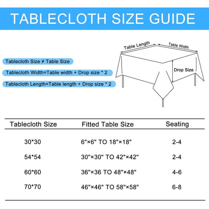 Hiasan Faux Linen Square Tablecloth - Wrinkle and Stain Resistant Washable Table Cloth for Kitchen Dining Room Holiday Table Cover for Party Dinner, White, 70 x 70 Inch