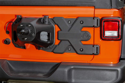 Rugged Ridge HD Tire Carrier | Black, Hinge Casting, Heavy Duty | 11546.56 | Fits 2018-2025 Jeep Wrangler JL