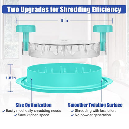 Chicken Shredder Tool Twist: 2026 Pro Food-Grade Visible Meat Shredder with Strong Anti-Slip Base, Ergonomic Handle, Chicken Breast Shredder, Suitable for Pork Beef Chicken (Green)