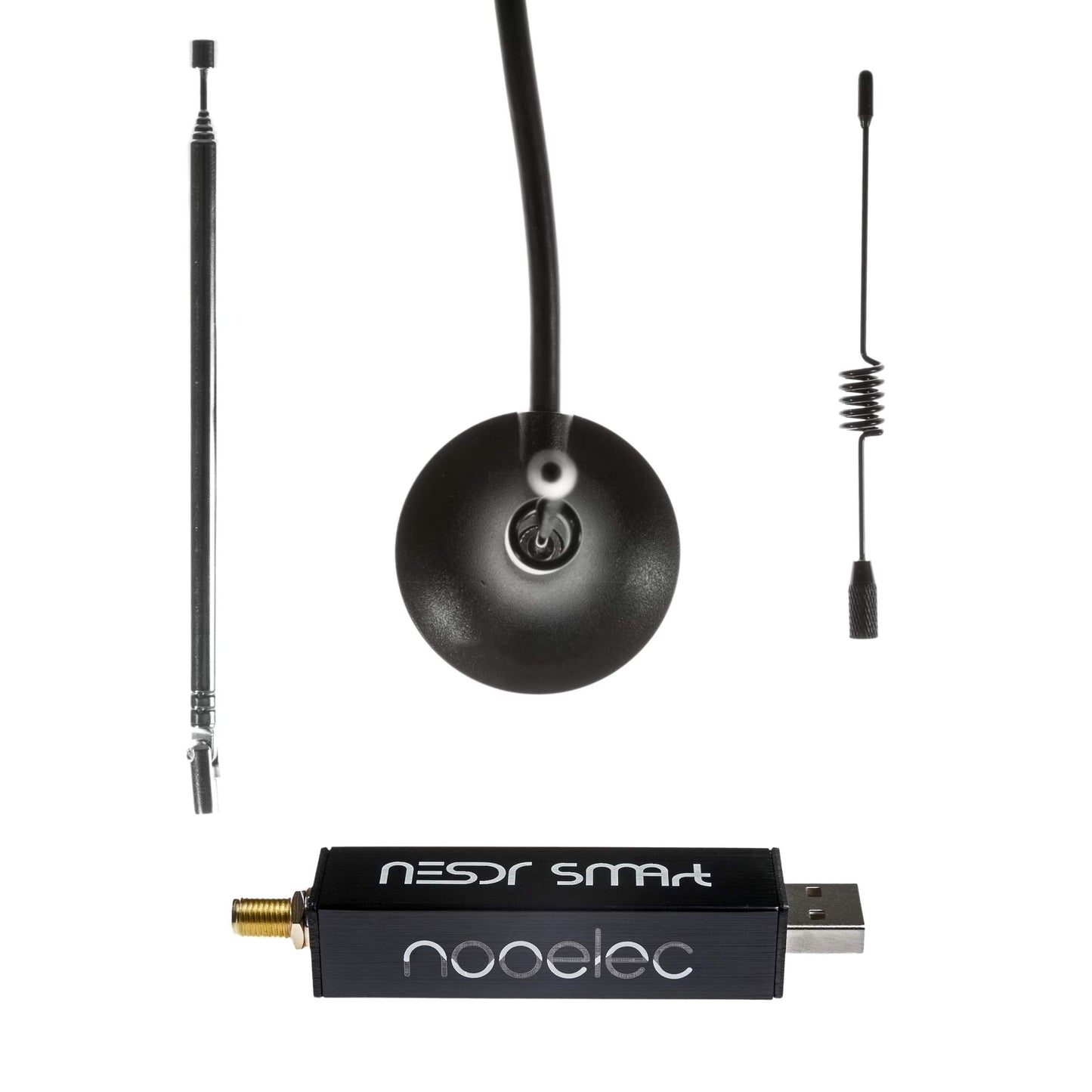 NooElec NESDR SMArt v4 RTL-SDR Essentials Starter Kit - Includes Everything to Start with Software Defined Radio Including Premium SDR, Flamingo FM Bandstop Filter, 3 Antennas, 10 Adapters & Case