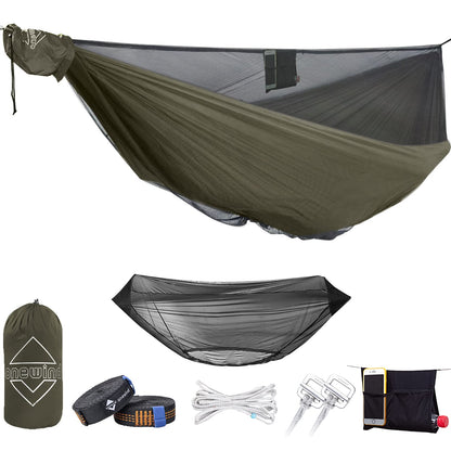 Onewind 11' Camping Hammock with Hammock Underquilt, Full Length, Lightweight and Portable Camping Sleep System, OD Green