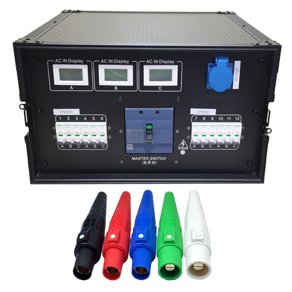 JUNMAN 12 Channel 24 Edison Power Distro Distributor Box for DJ Stage Lighting Party Event Show