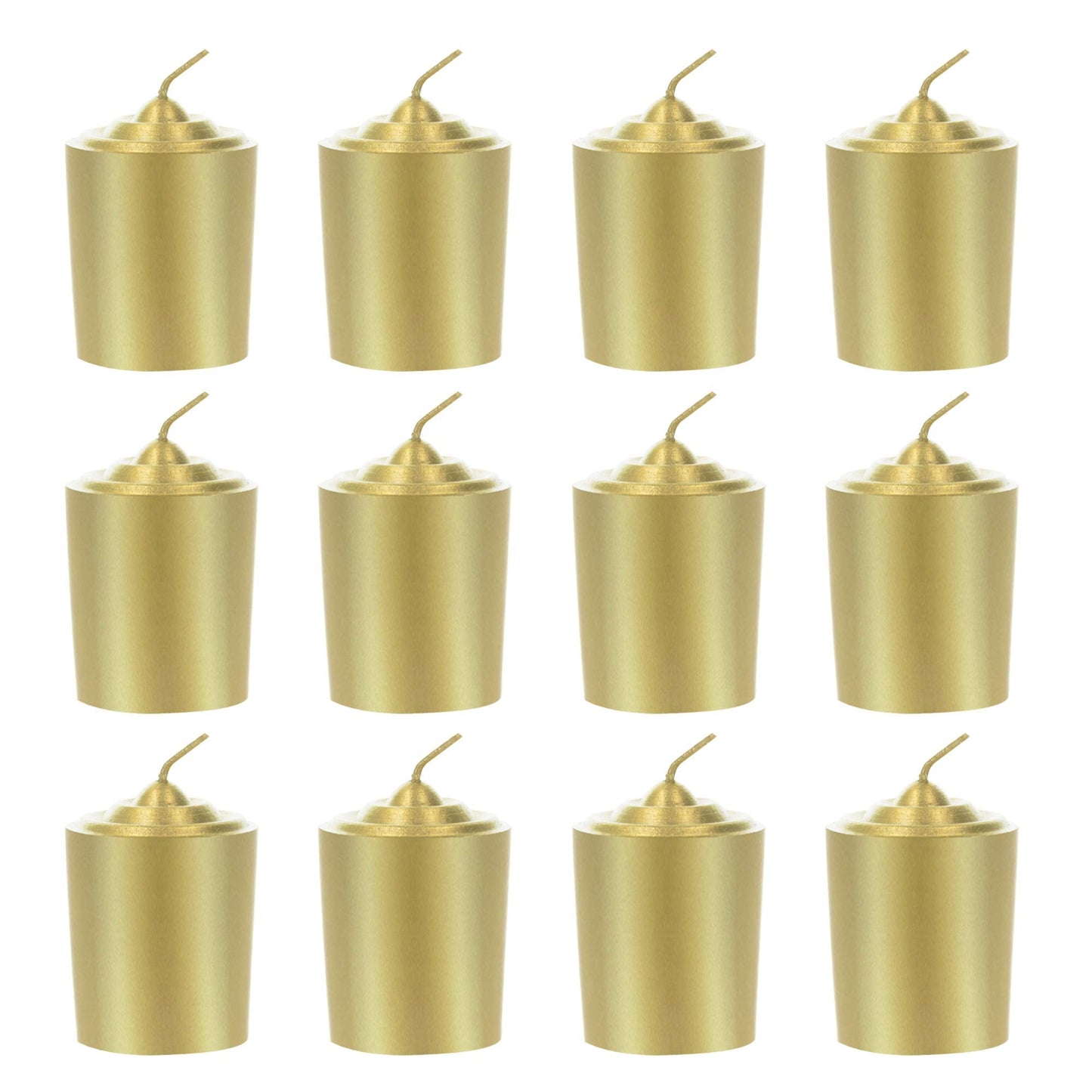 SRG Gold Unscented 15 Hours Votive Candles Pack of 12