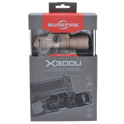 Sure Fire X300 Ultra (X300U-B) High Output 1000 Lumen LED Weapon Light (Tan) with 12 Extra 123A Batteries and 3 Battery Cases - Picatinny and Universal Rail Compatible