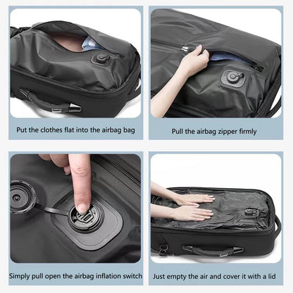 Visnalefry 21" Vacuum Compression Backpack with Wheels, Expandable, Waterproof, Carry On Travel, Laptop Bag, Flight Approved Luggage Rolling Suitcase Backpacks(Built-in Vacuum Backpack with wheels)