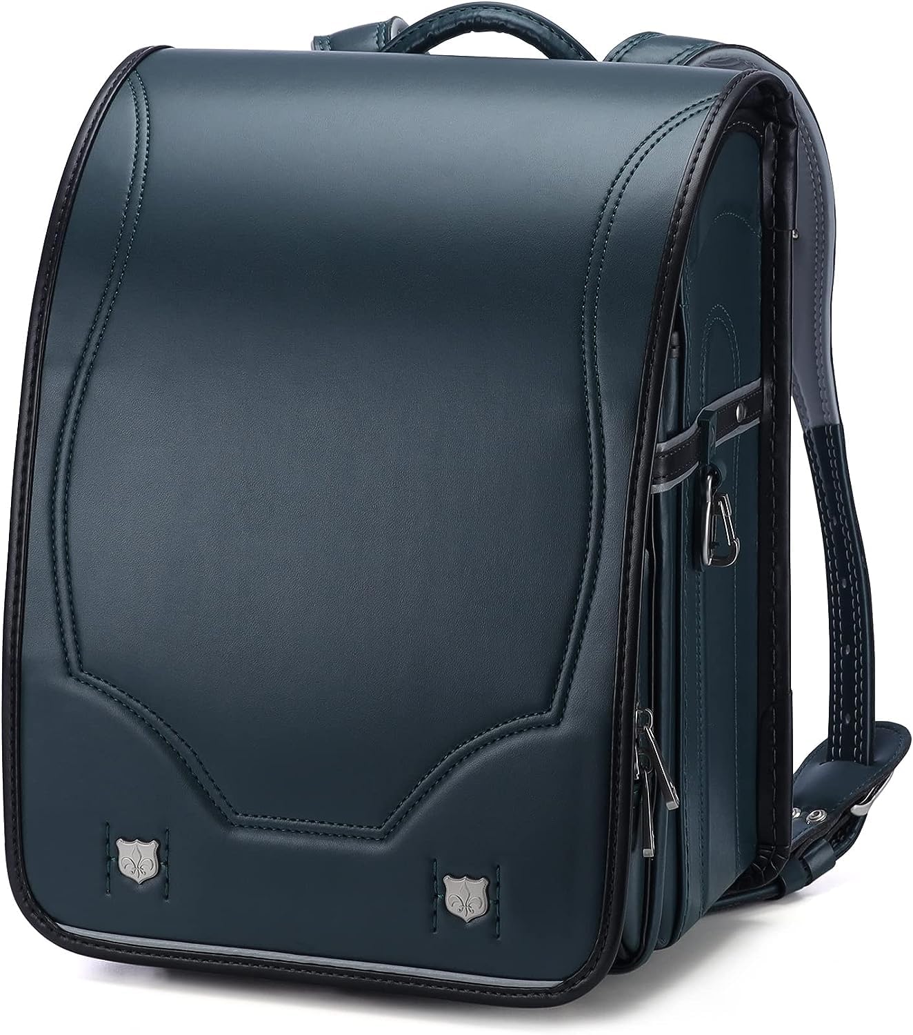 Baobab's wish Ransel Randoseru Backpack Semi-automatic satchel Japanese school bag for girls and boys PU leather bab-rng28 (Green)