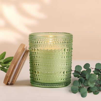 Eucalyptus & Sage Soy Scented Candles for Home- 6.3oz 42H Natural Soy Wax Aromatherapy Jar Candle with Strong Scent, Decorative Aesthetic Candles for Relax, Meditation, Bathroom, Luxury Gift for Women