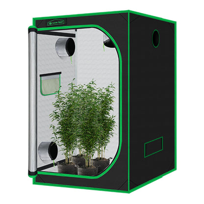 Green Hut 60"x60"x78" 600D Mylar Hydroponic Growing Tents for Plants Inside Reflective Grow Tent Growing Room Hydroponic System 5x5 Grow Tent