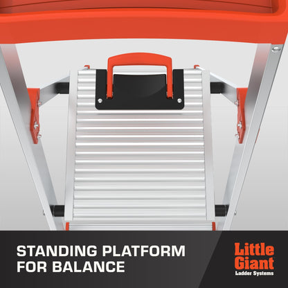 Little Giant Ladder Systems Flip-N-Lite, 5-Foot, Stepladder, Aluminum, Type 1A, 300 lbs Rated (15273-001)