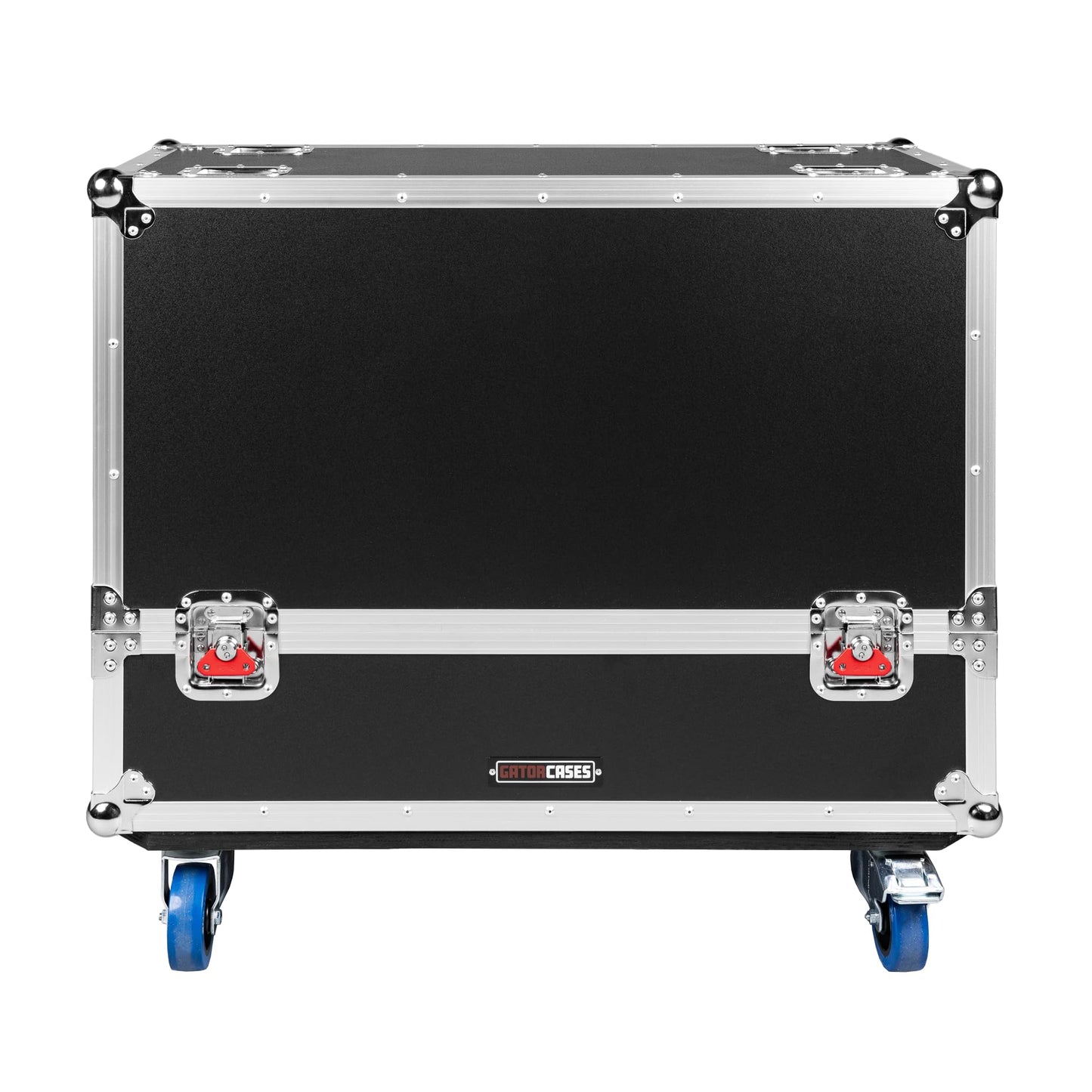 Gator Cases G-TOUR Series ATA Style Road Case for (2) QSC K12 Speaker Cabinets with Cable Storage and Heavy Duty 4" Casters, (G-TOUR SPKR-2K12)