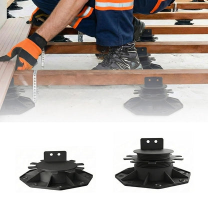 50-Pack Black Shed Base, Deck Blocks Foundation Base Support, Height Adjustment Range from 1-3/16" to 2-3/8", Adjustable Deck Support for Deck Floor Platform Joist Beam Support