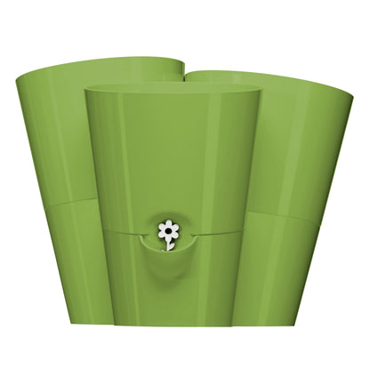 Emsa Trio Herb Pot for Fresh Herbs, Self Watering, Water Level Indicator, 27 x25 x21 cm, Green, Fresh Herbs Trio, 517535